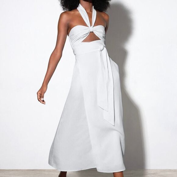 Mara Hoffman Paula Midi dress white US6 - Picture 1 of 11